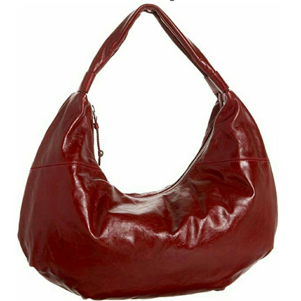 HOBO International Dark Red Leather Handbag Purse